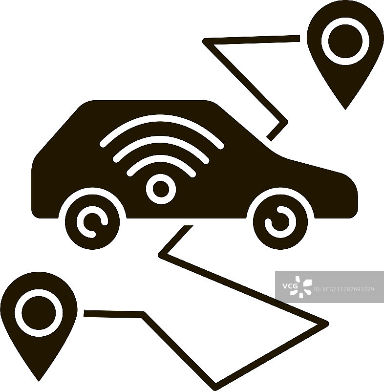 自动驾驶汽车标志图标图片素材