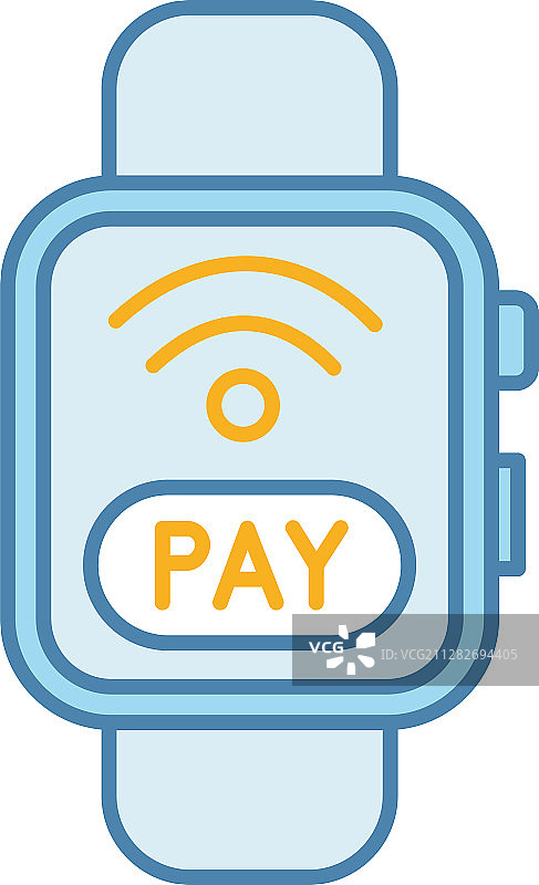 智能手表NFC支付彩色图标图片素材