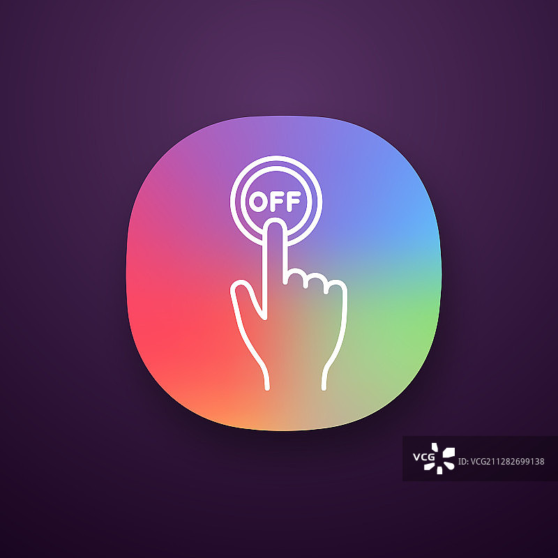 点击关闭按钮App图标图片素材