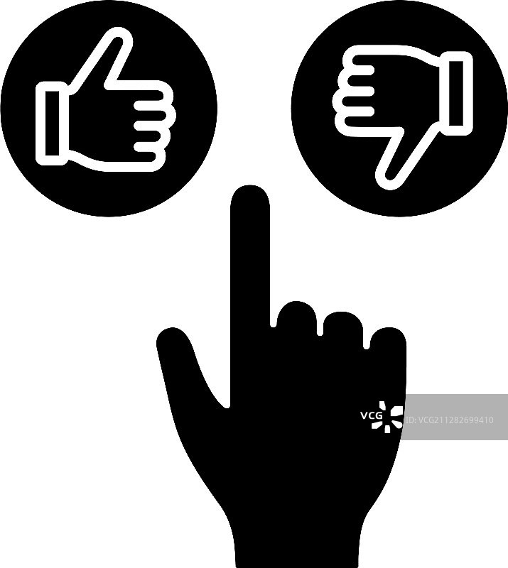 点赞和不喜欢按钮点击标志图标图片素材