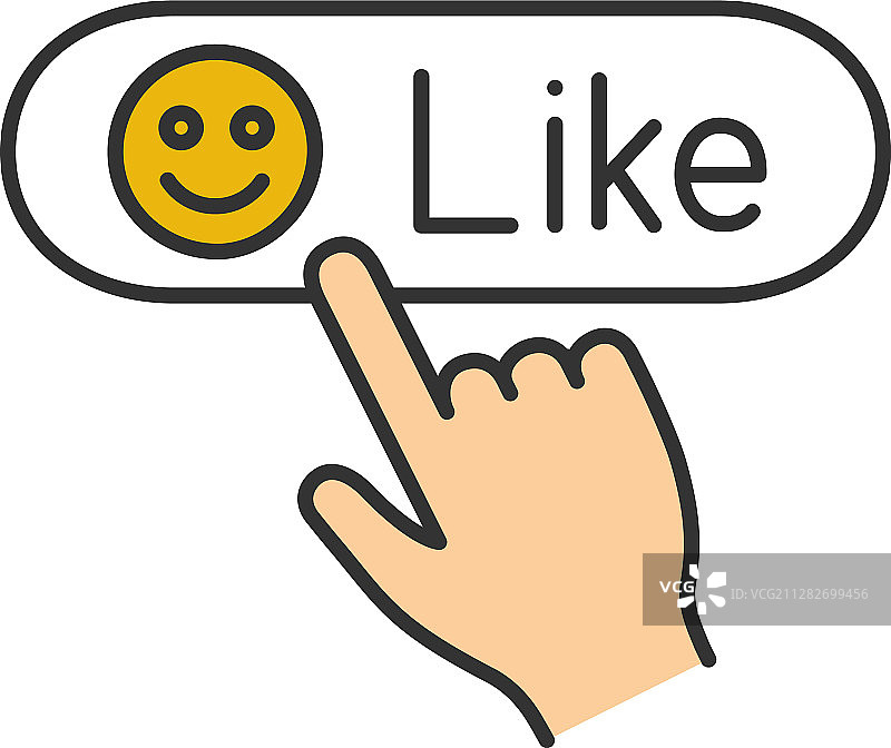 点赞按钮点击彩色图标图片素材