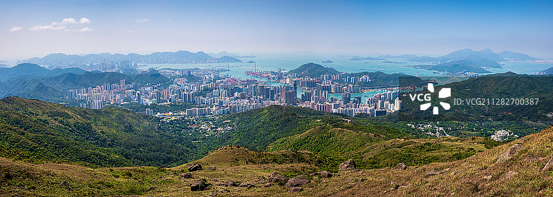 香港新界西全景图片素材