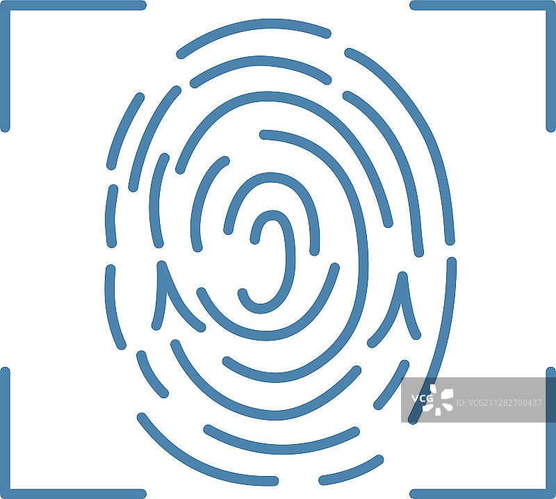 指纹扫描彩色图标图片素材