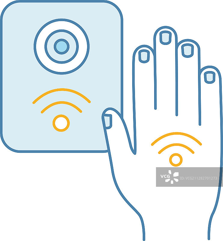 NFC读取器彩色图标图片素材
