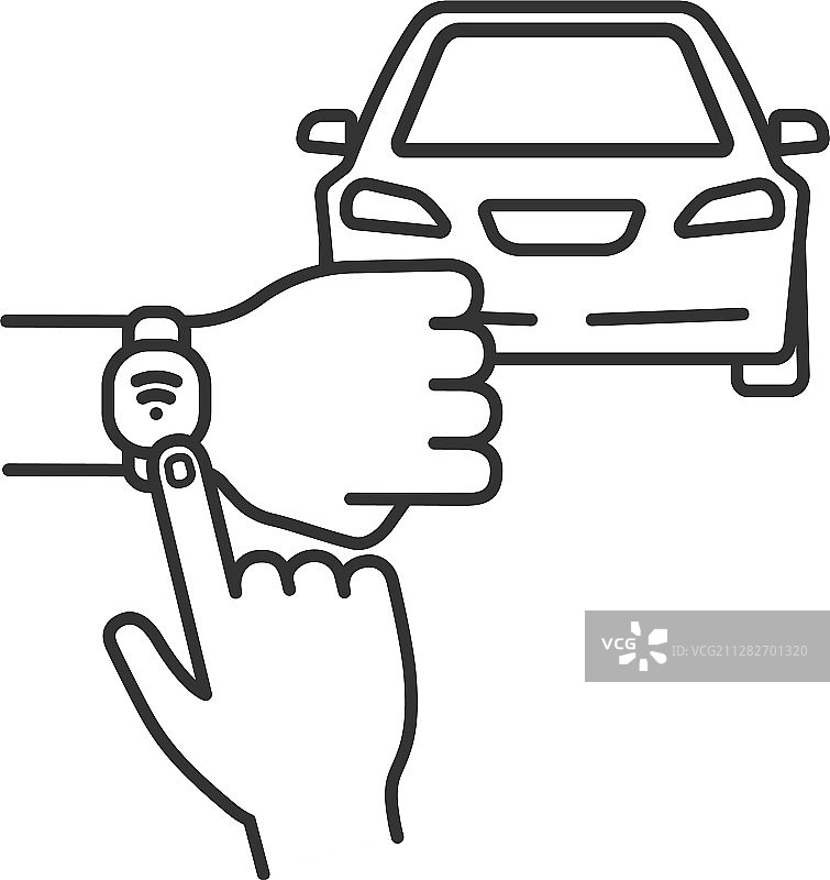 NFC汽车线性图标图片素材