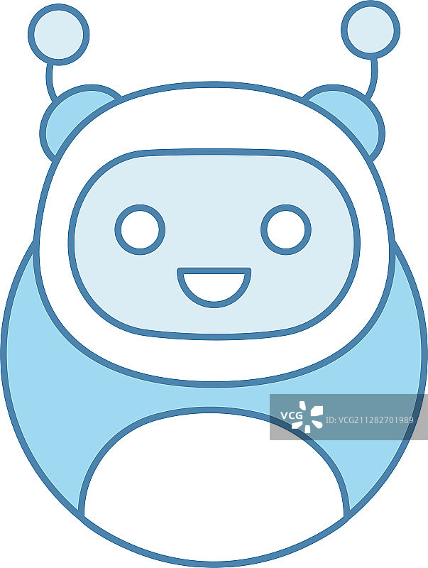 聊天机器人彩色图标图片素材