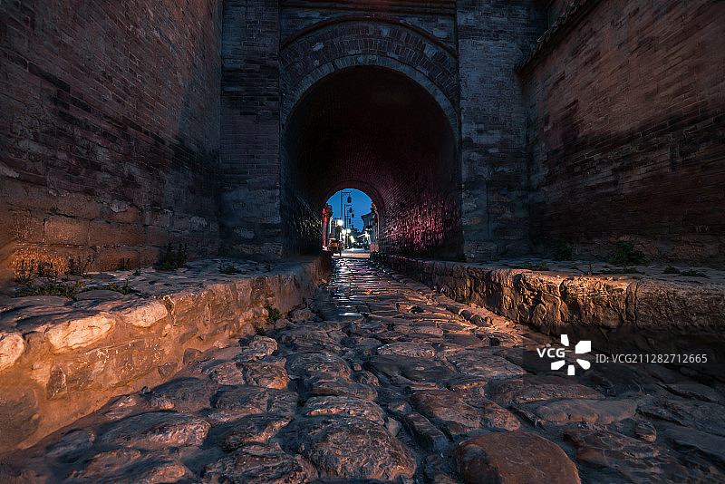 古城石板路图片素材