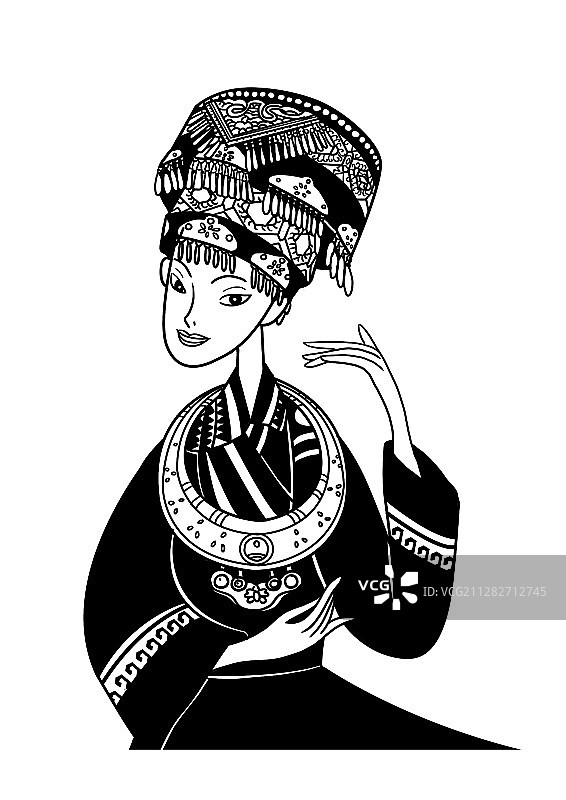 少数民族女孩图片素材