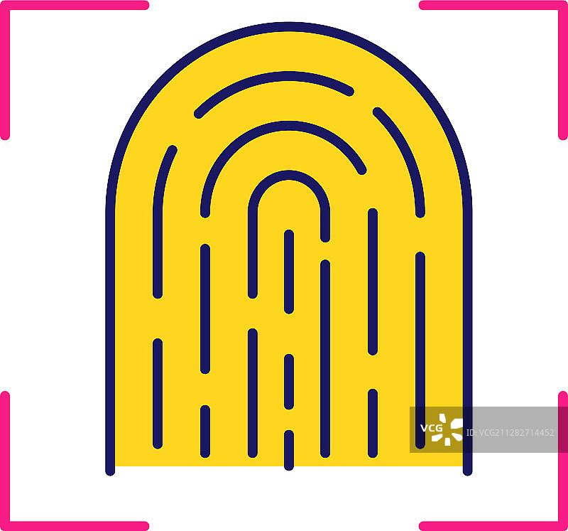 指纹扫描彩色图标图片素材