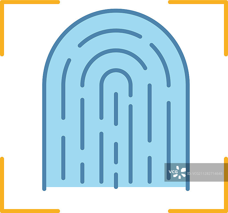 指纹扫描彩色图标图片素材