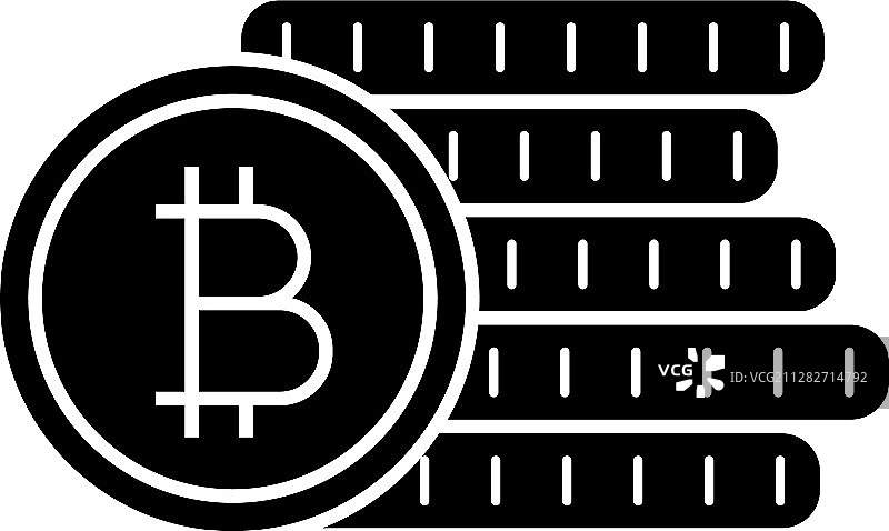 比特币币堆叠标志图标图片素材