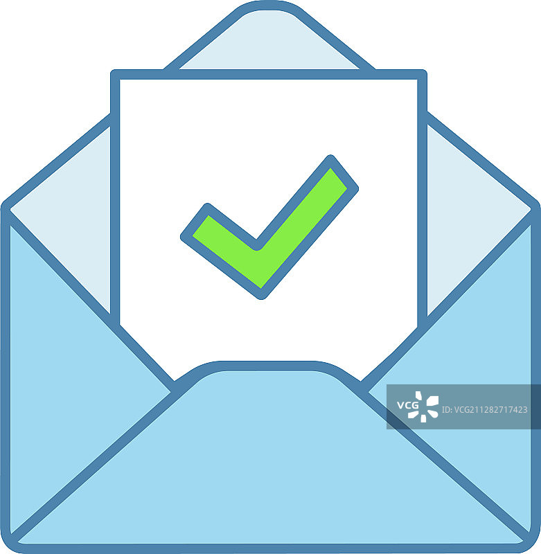 电子邮件确认彩色图标图片素材