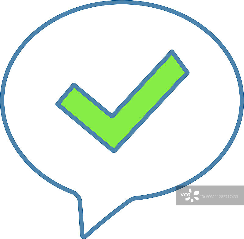 已批准的聊天彩色图标图片素材