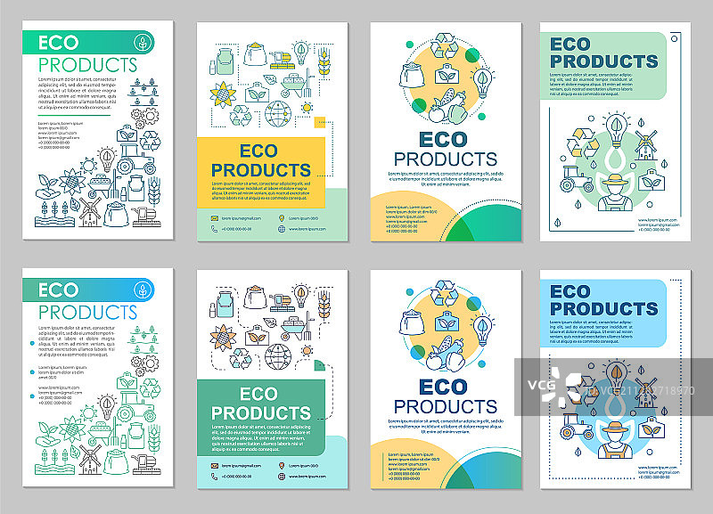 环保产品宣传册模板设计图片素材