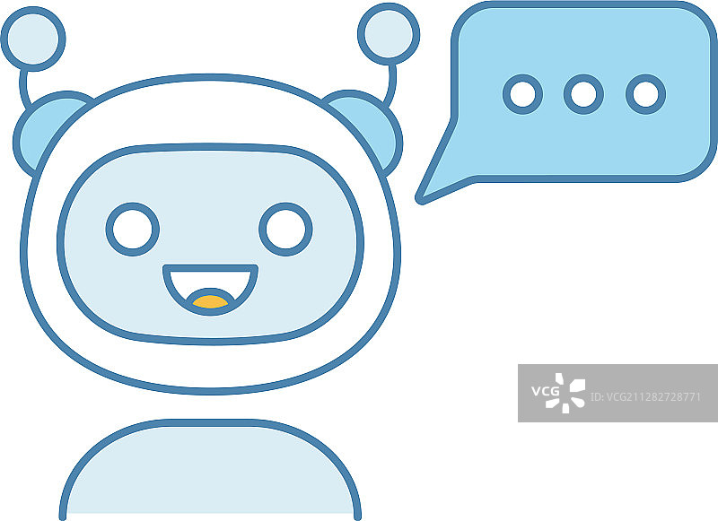 带省略号的聊天机器人语音气泡图片素材