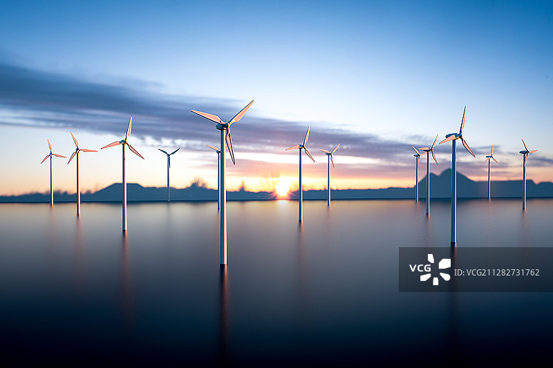 风力发电 三维图形图片素材