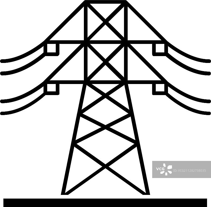 高压电线glyph图标图片素材