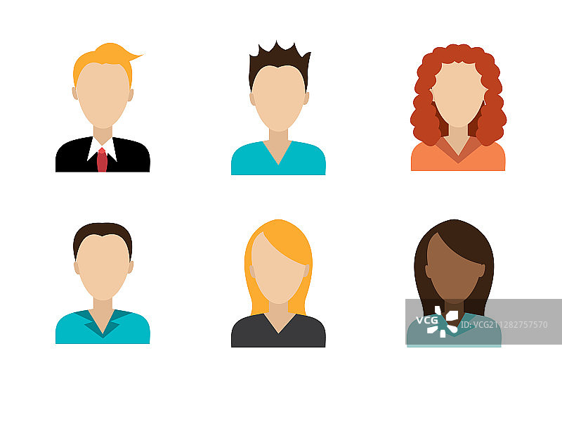 商业人士面部群像图片素材