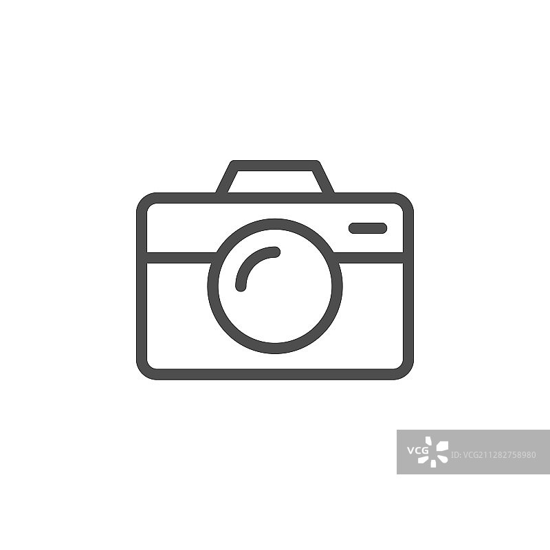相机线性图标与摄影概念图片素材