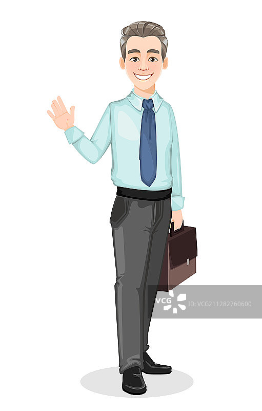 自信的英俊商务男士图片素材