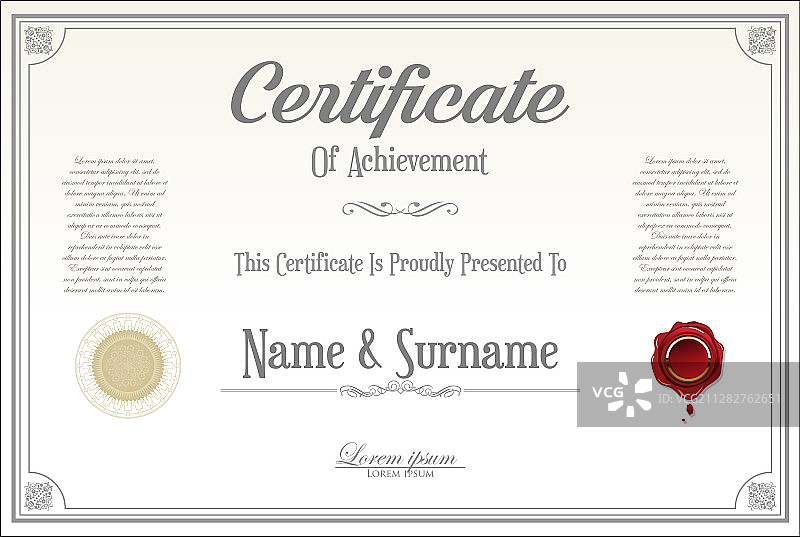 复古毕业证书或文凭设计模板0321图片素材