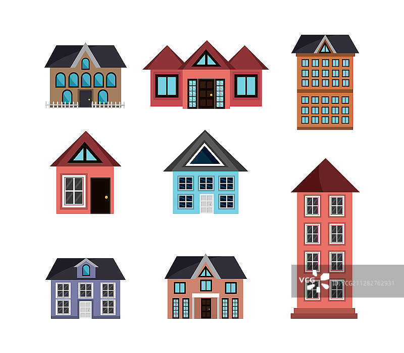 建筑物和房屋合集图片素材