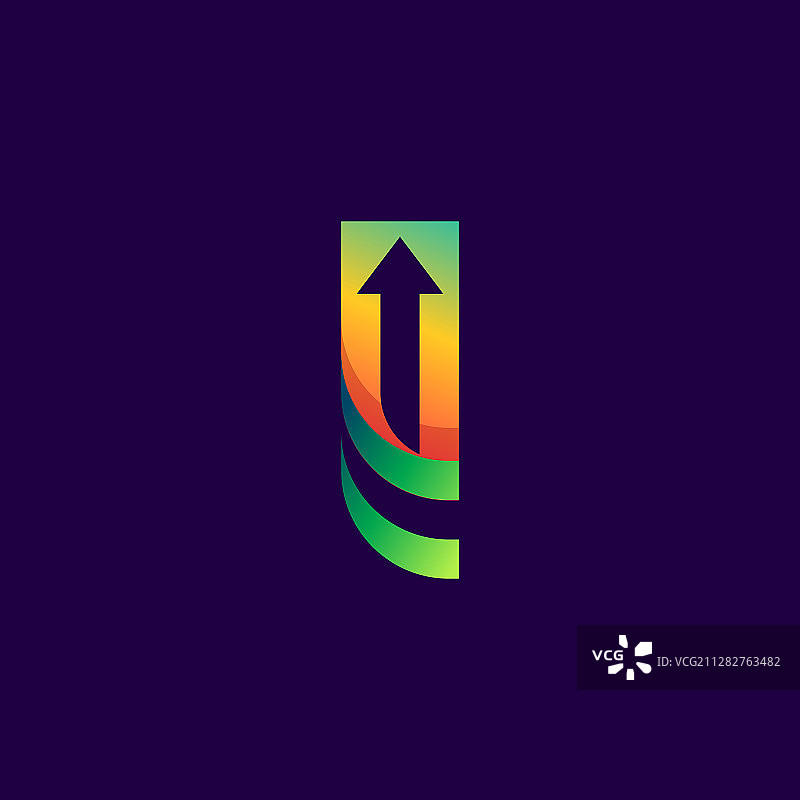 内部带箭头的字母I标志图片素材