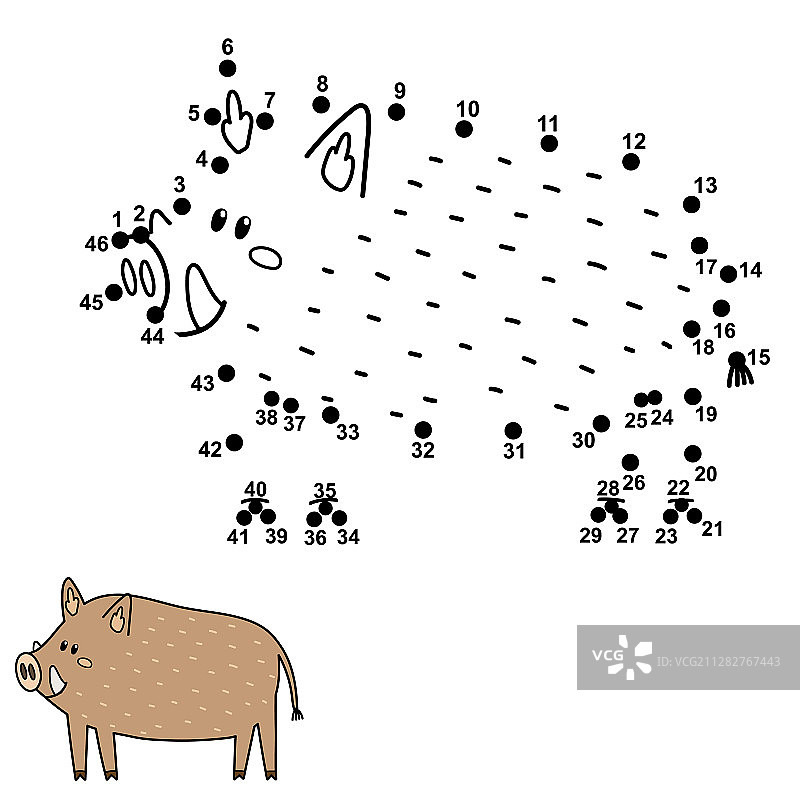 儿童点对点连接数字游戏图片素材