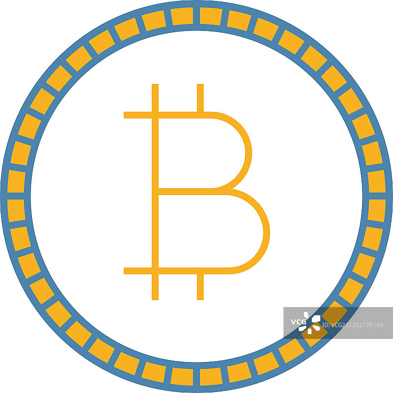 比特币彩色图标图片素材