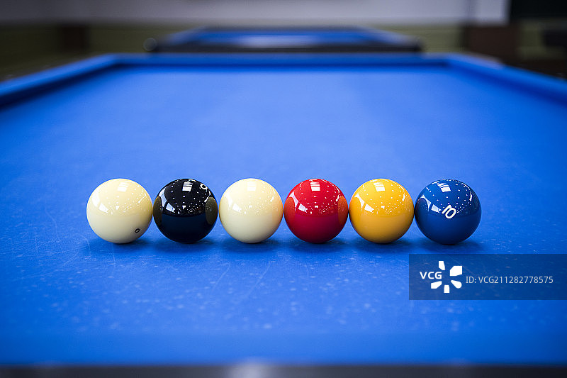 台球桌上的球摄影图片素材