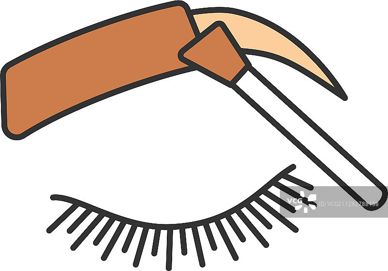 眉毛染色颜色图标图片素材