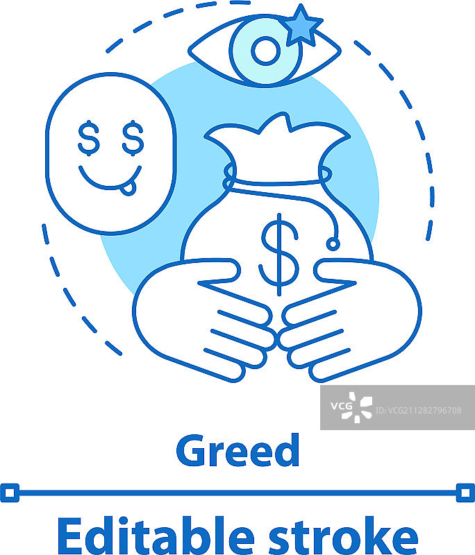 贪婪概念图标图片素材