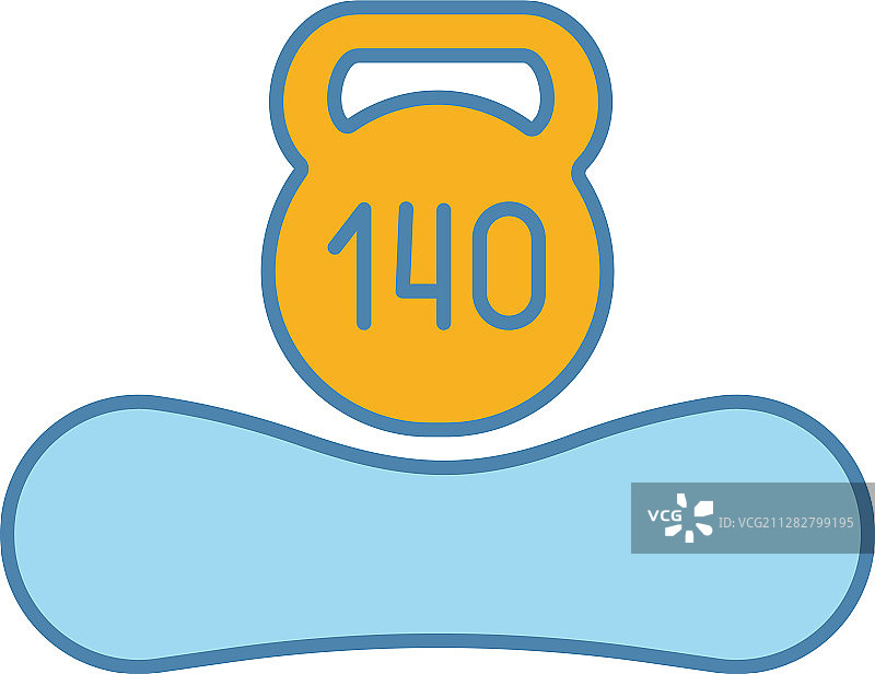 最大重量限制140公斤彩色图标图片素材