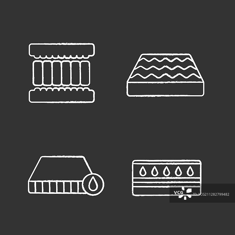 骨科床垫粉笔图标图片素材