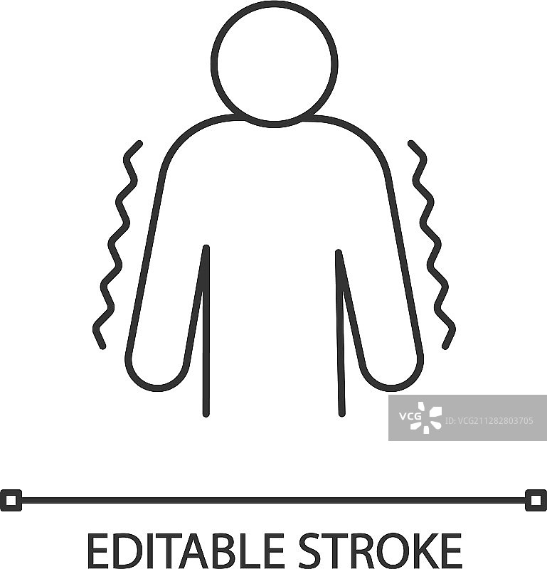 颤抖线性图标图片素材