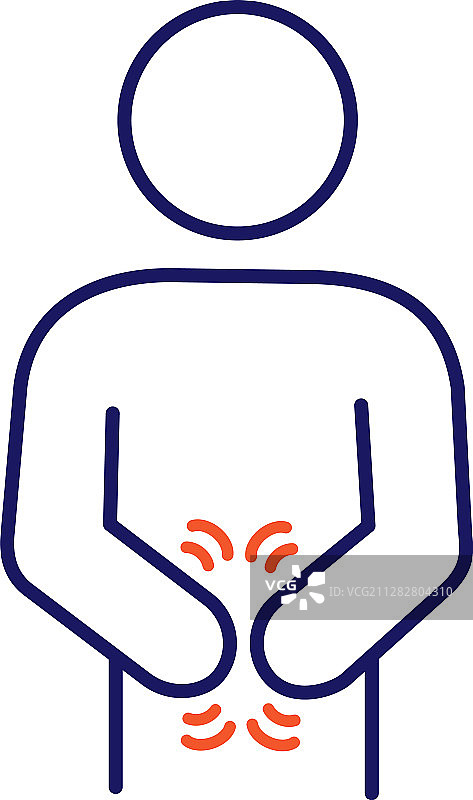 消化不良彩色图标图片素材