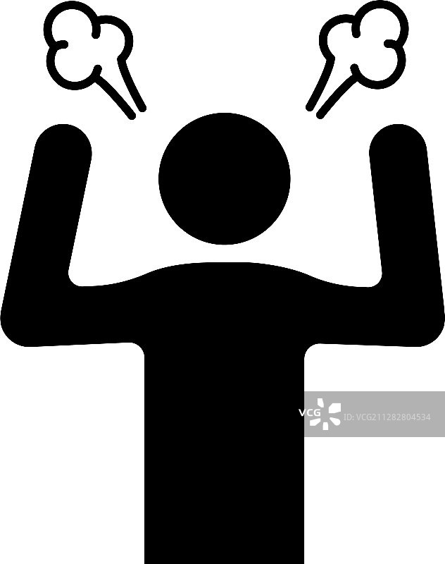 愤怒的人（标志图标）图片素材