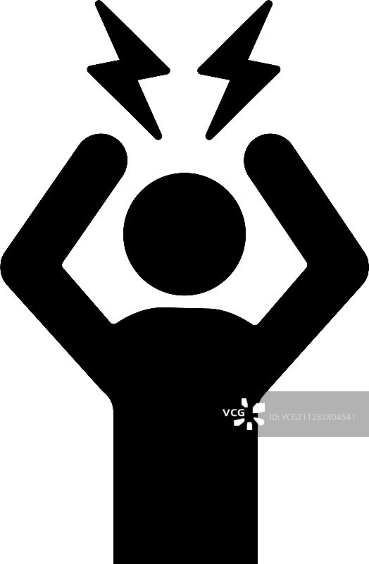 头痛Glyph图标图片素材