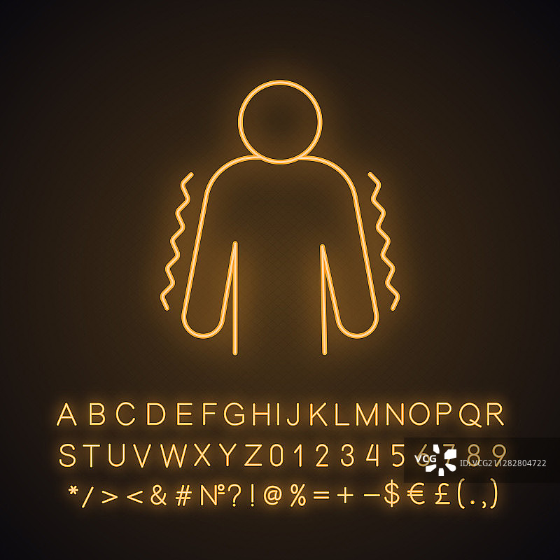 颤抖的霓虹灯图标图片素材