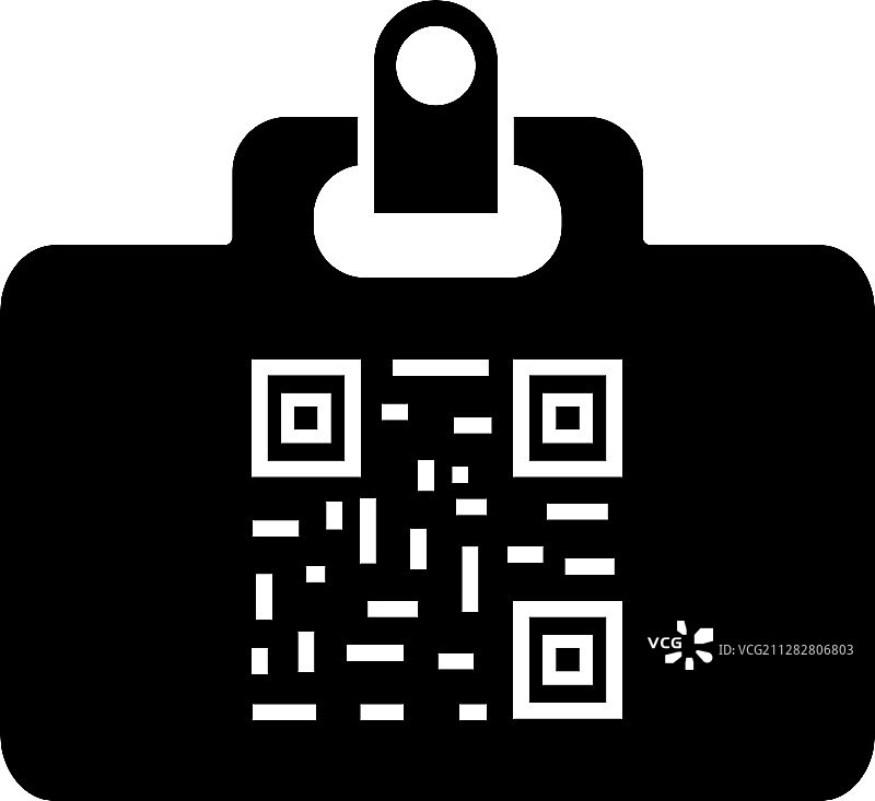 二维码身份识别卡字形图标图片素材