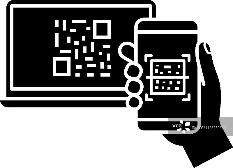 扫描二维码智能手机应用图标图片素材