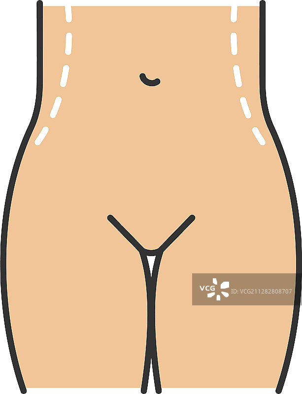 腰部矫正手术彩色图标图片素材