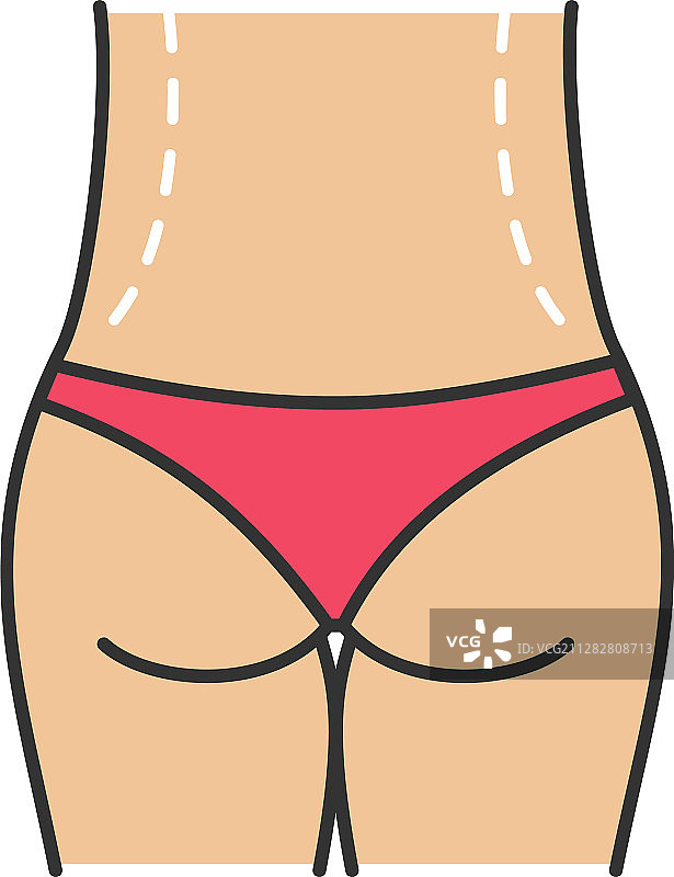 腰部矫正手术彩色图标图片素材