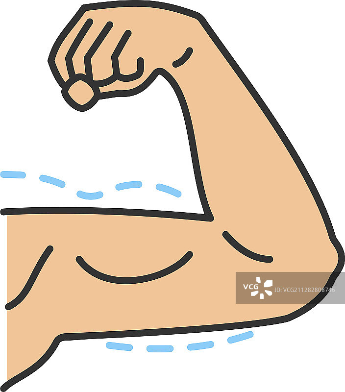 男人手臂拉皮手术彩色图标图片素材