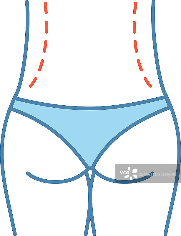 腰部矫正手术彩色图标图片素材