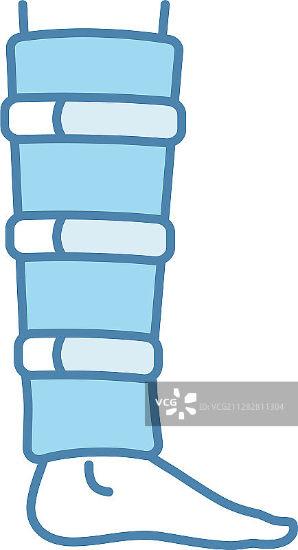 胫骨支撑彩色图标图片素材