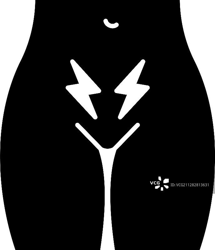 痛经字形图标图片素材