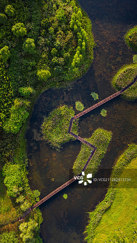 湿地公园鸟瞰图片素材