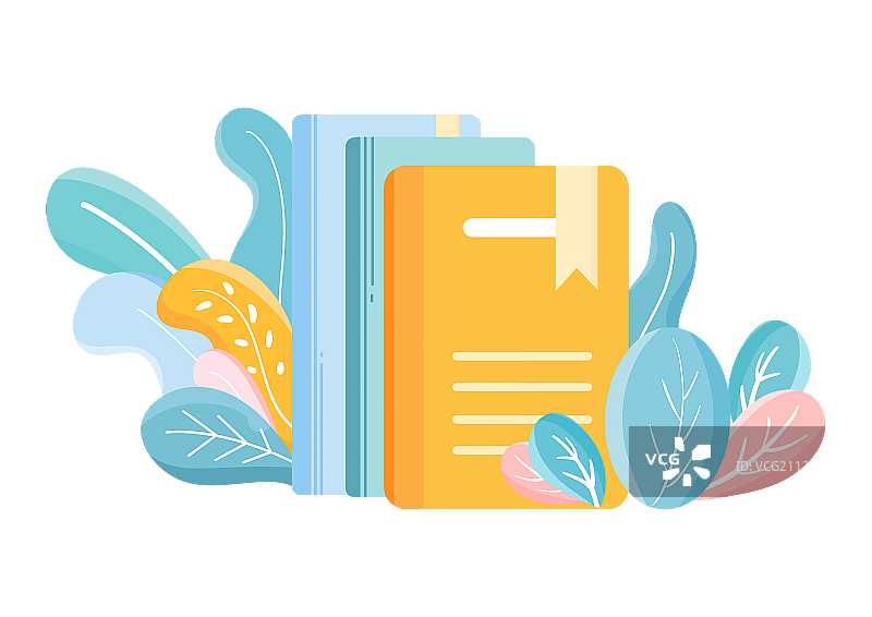 书植物组合图片素材