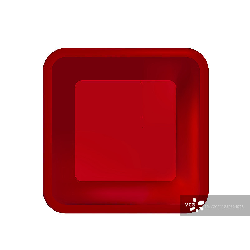 红色塑料食品容器样机图片素材